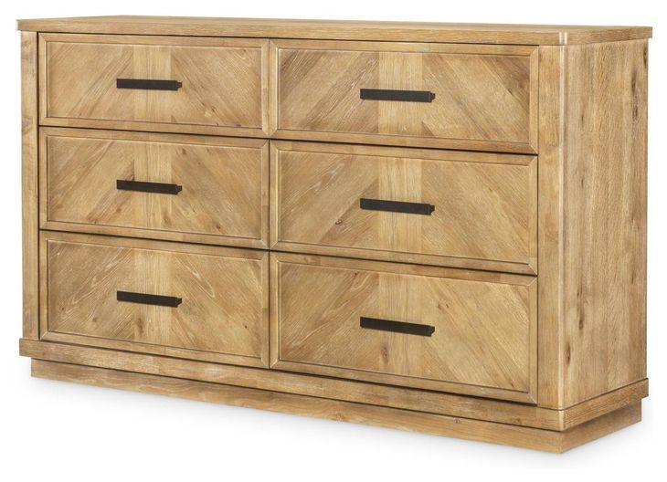 Torrance Aged Driftwood 6 Drawer Dresser with USB Charging