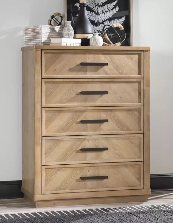 Torrance Aged Driftwood 5 Drawer Chest