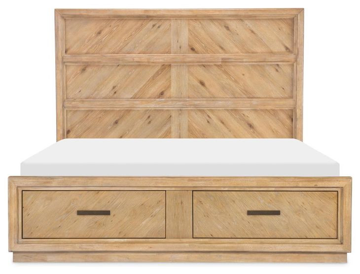 Torrance Aged Driftwood King Storage Panel Bed