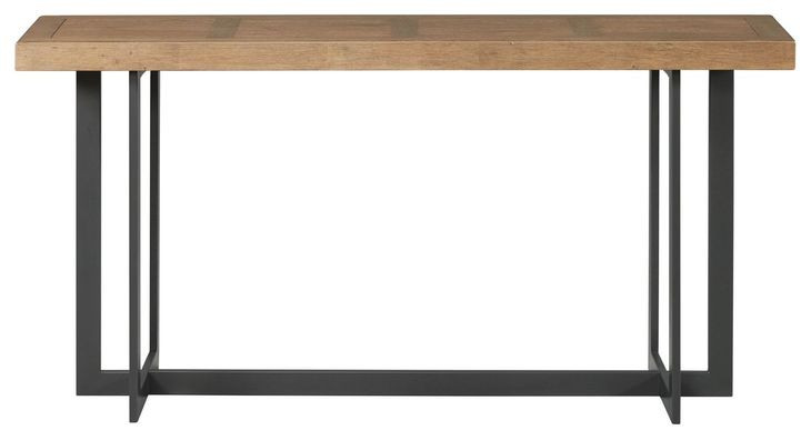 Eden Dune and Black 72" Rectangular Bar Table with USB Charging