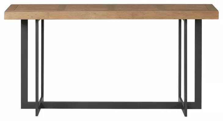 Eden Dune and Black Rectangular Bar Table Set with USB Charging