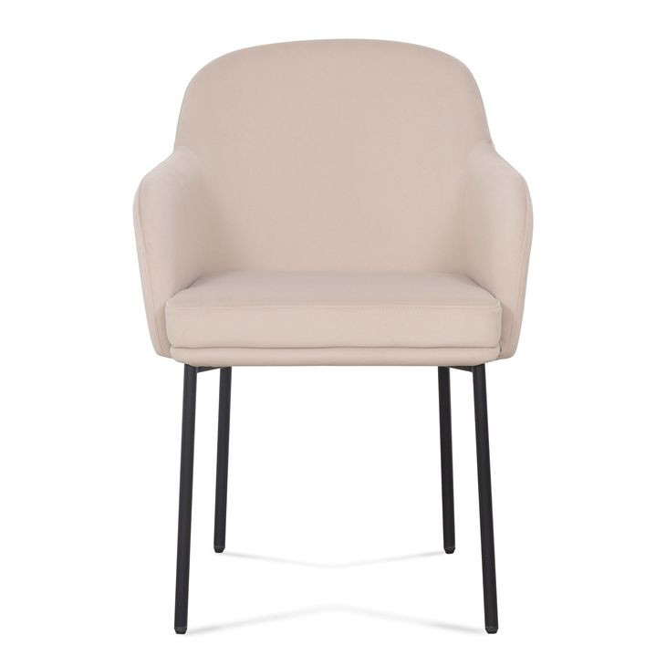 Sydney Taupe Performance Fabric Upholstered Arm Chair Set of 2