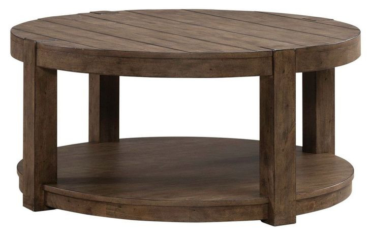 Broadmore Cobblestone Brown Round Cocktail Table