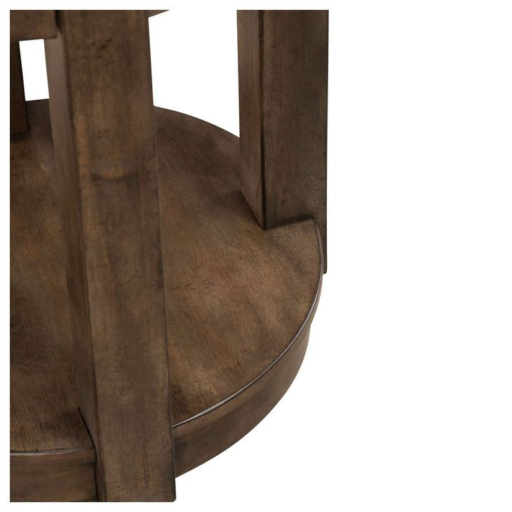 Broadmore Cobblestone Brown Round Chairside Table