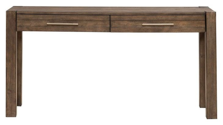Broadmore Cobblestone Brown Rectangular Console Table