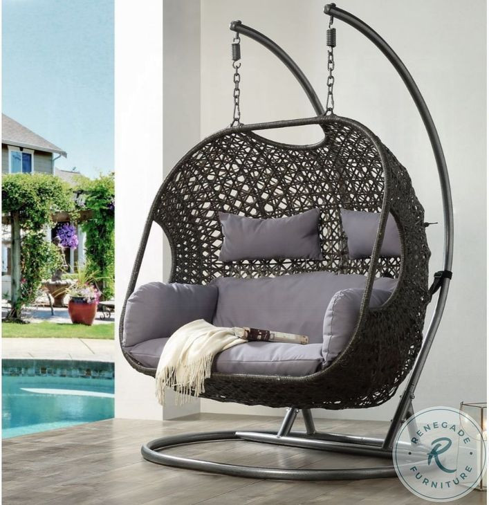Vasant Fabric and Wicker Hanging Chair