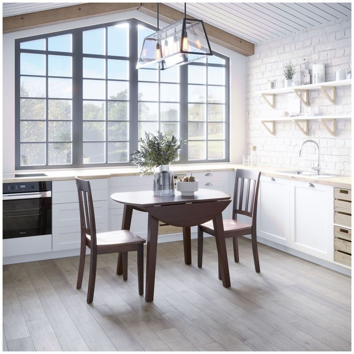 Simplicity Caramel Slat Back Side Chair Set of 2