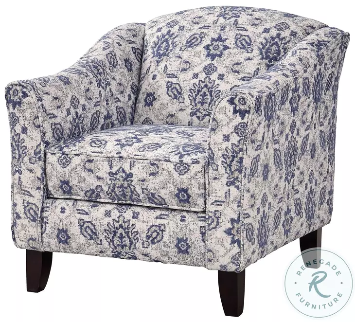Wowza Limbu Indigo Flared Arms Accent Chair