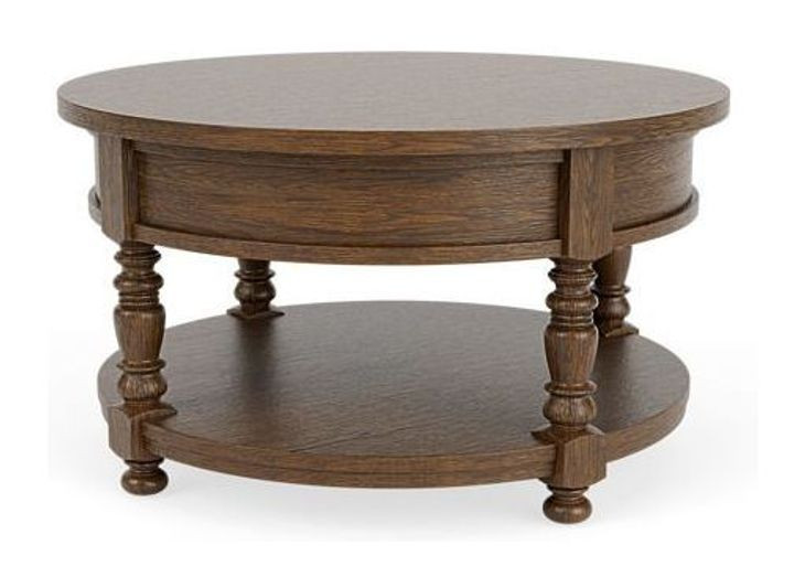 Eastlake Whiskey Oak Round Cocktail Table