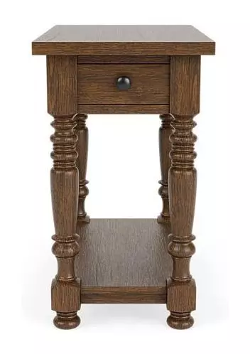 Eastlake Whiskey Oak Rectangular Chairside Table