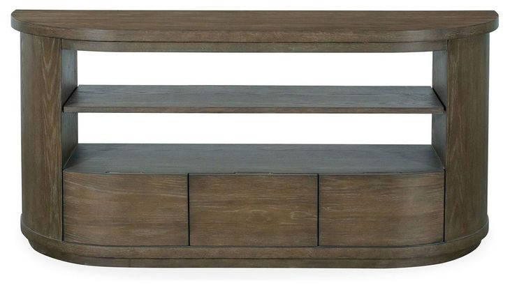 Bosley Lt. Brown Porpoise 60" Demilune TV Stand