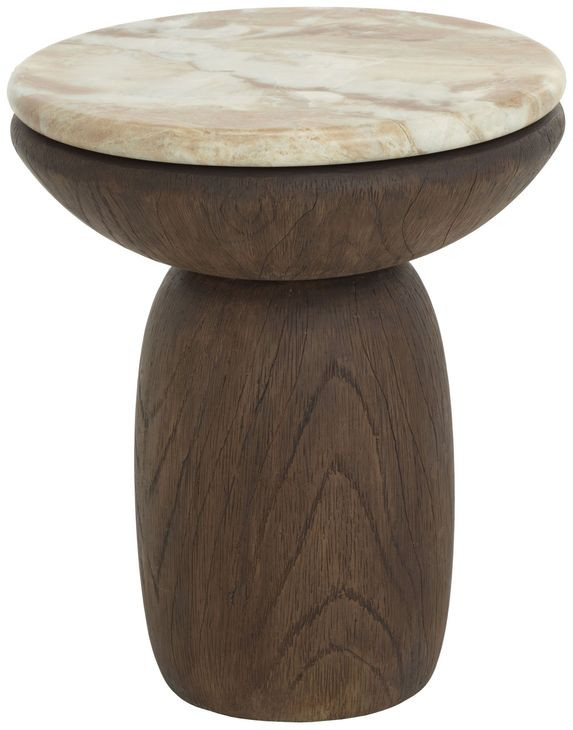 Orlena Macchiato Outdoor Round End Table