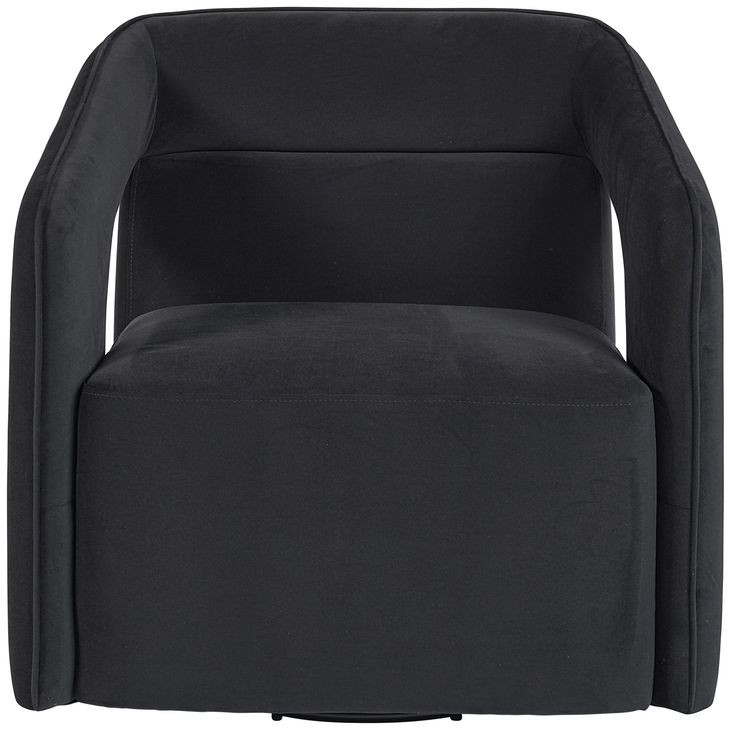 Llorente Abbington Black Swivel Upholstered Lounge Chair