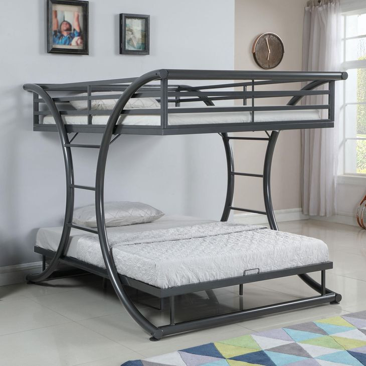 Stephan Gunmetal Full over Full Bunk Bed