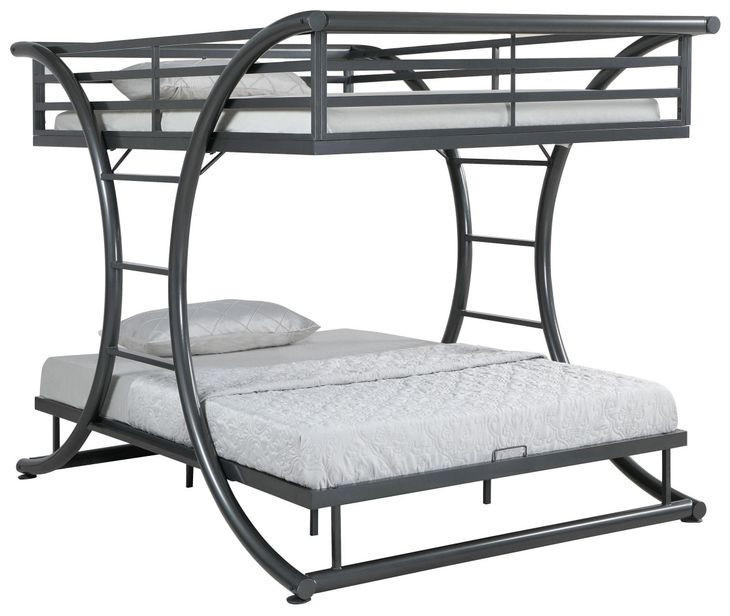 Stephan Gunmetal Full over Full Bunk Bed