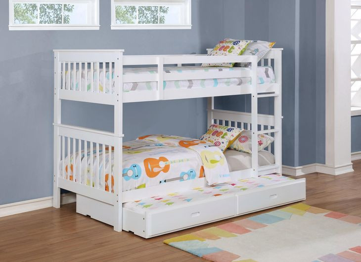 Chapman White Twin Over Twin Bunk Bed