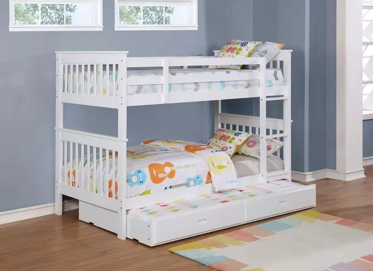 Chapman White Twin Over Twin Bunk Bed