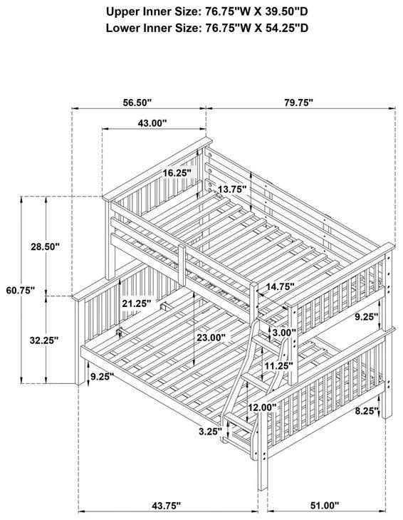 Chapman Black Twin Over Full Bunk Bed