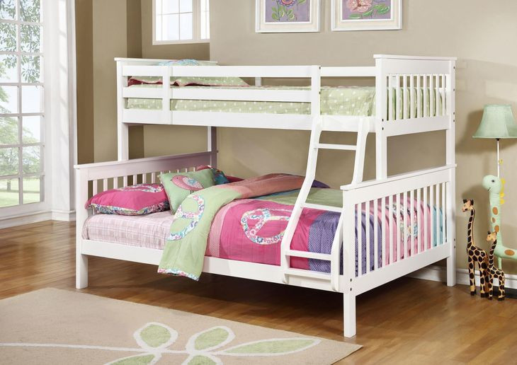 Chapman White Twin Over Full Bunk Bed
