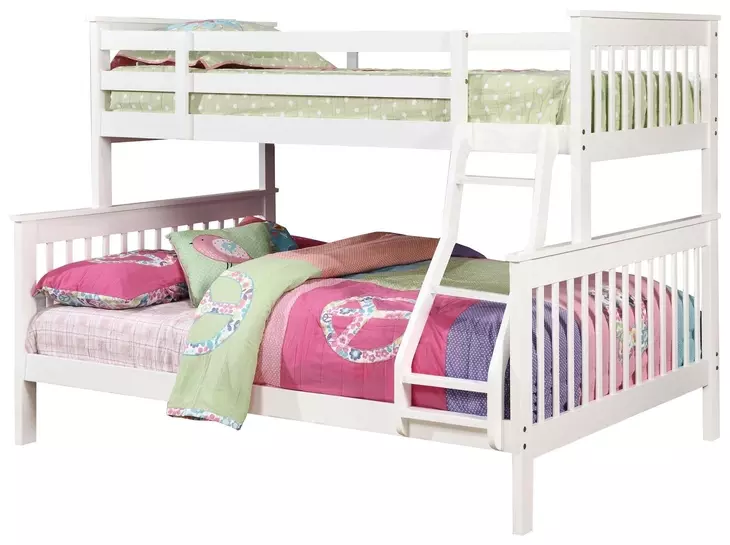 Chapman White Twin Over Full Bunk Bed