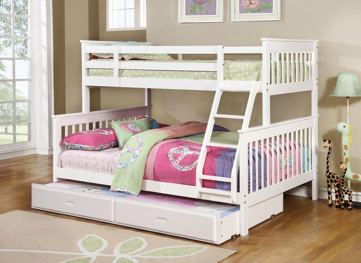 Chapman White Twin Over Full Bunk Bed