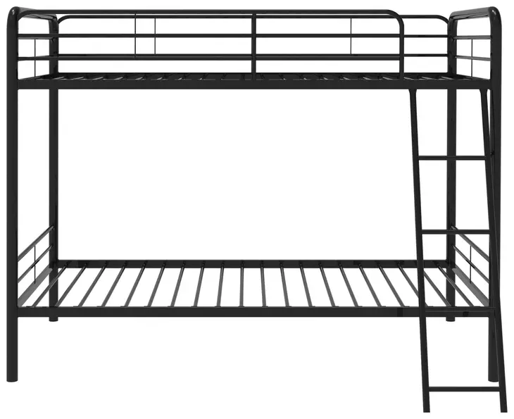 Carson Glossy Black Twin Over Twin Bunk Bed