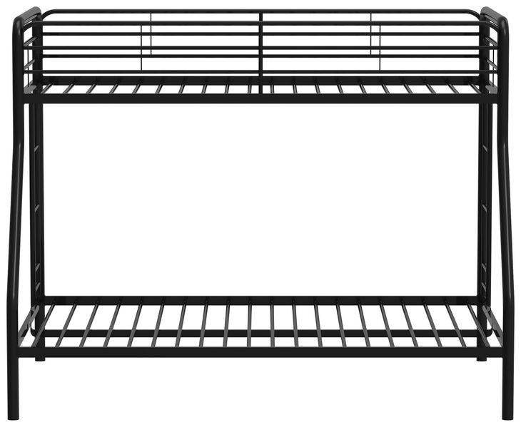 Carson Glossy Black Twin Over Full Bunk Bed