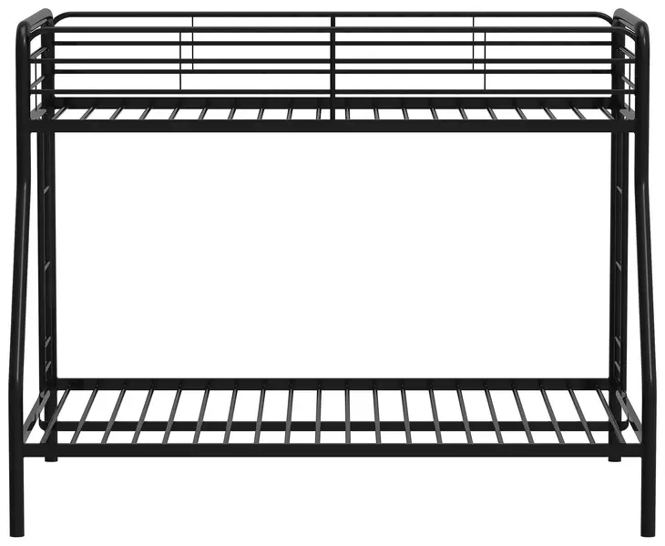 Carson Glossy Black Twin Over Full Bunk Bed