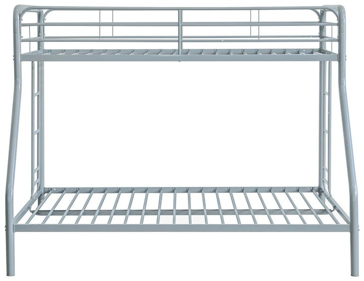 Carson Glossy Silver Twin Over Full Bunk Bed