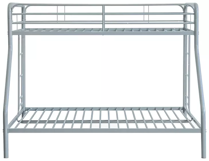Carson Glossy Silver Twin Over Full Bunk Bed