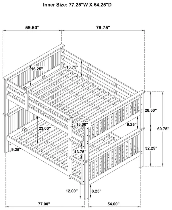 Chapman Black Full over Full Bunk Bed