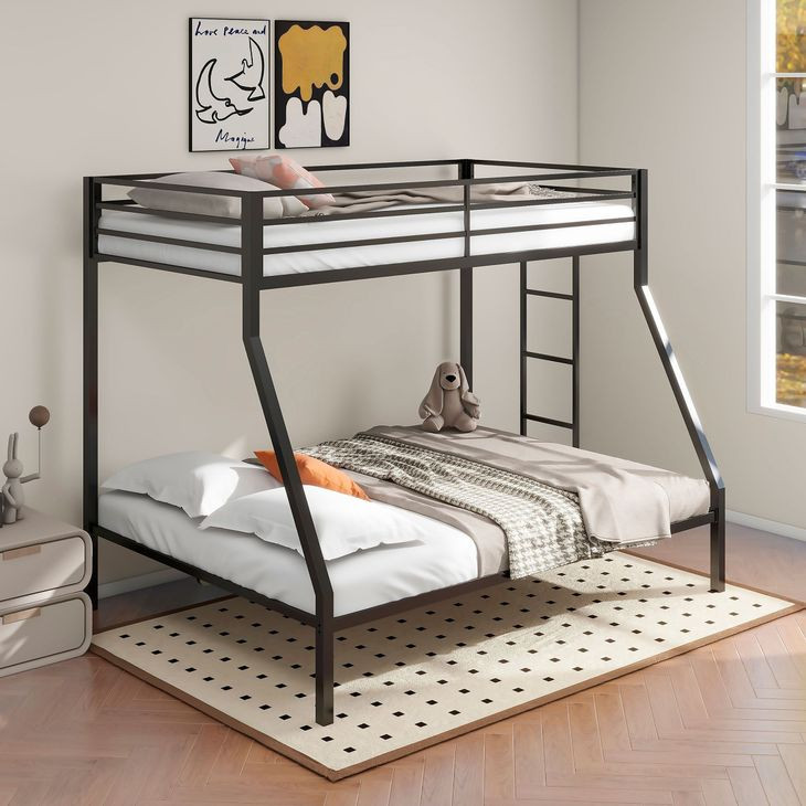 Alevera Black Twin Over Full Bunk Bed