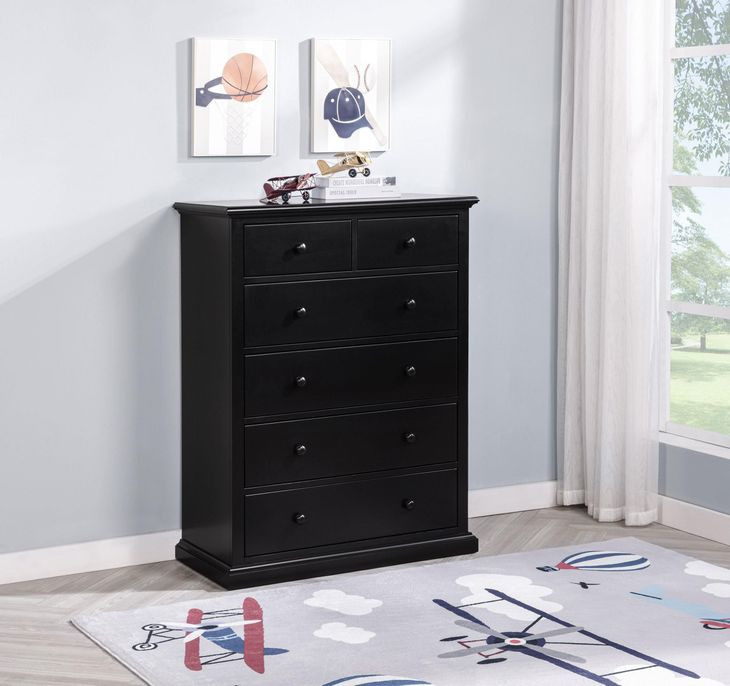 Sumerlin Black 6 Drawer Chest