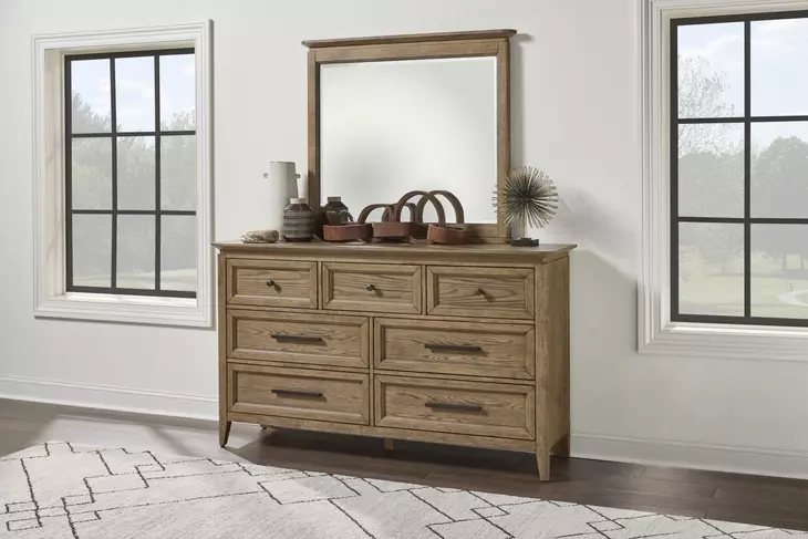 Beacon Hill Dusted Barley Rectangular Dresser Mirror