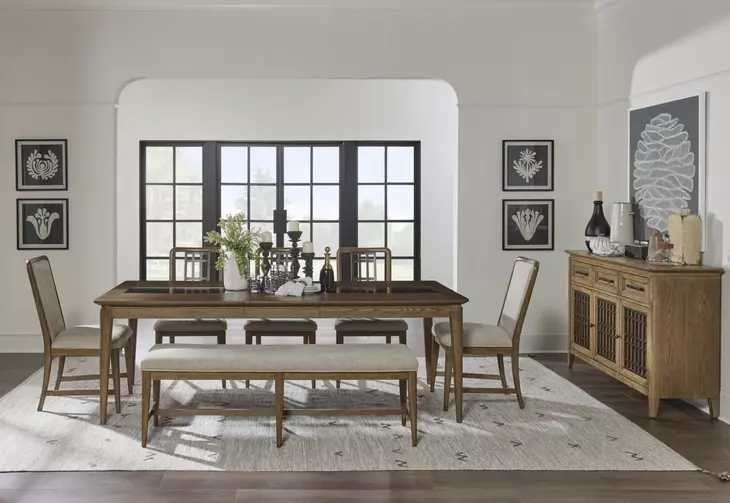 Beacon Hill Dusted Barley 90" Extendable Rectangular Dining Table