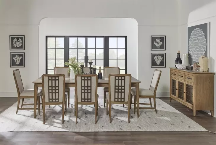 Beacon Hill Dusted Barley 90" Extendable Rectangular Dining Table