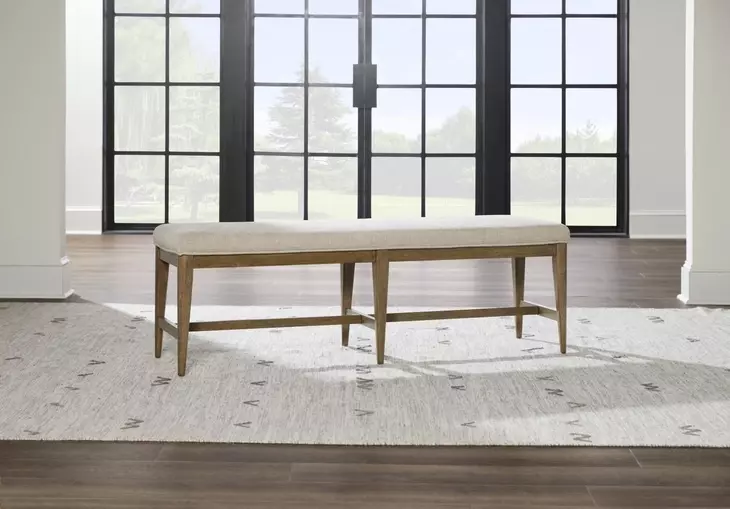 Beacon Hill Beige Upholstered 60" Dining Bench