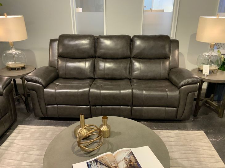 Spencer Lambert Granite Leather 89" Power Reclining Sofa with USB Charging