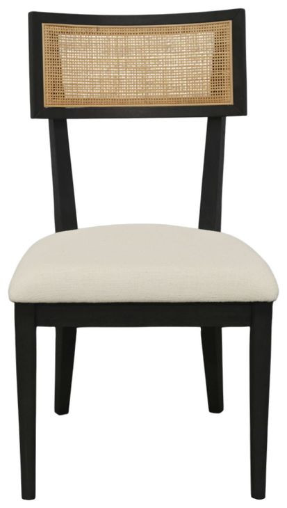 Oscar Black Upholstered Side Chair Set of 2