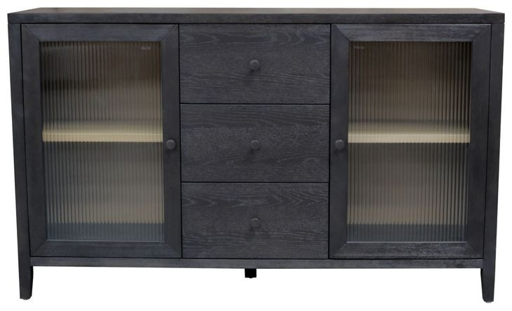 Oscar Black 2 Doors Sideboard