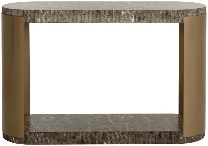 Gardiner Dark Emperador Outdoor Oval Console Table