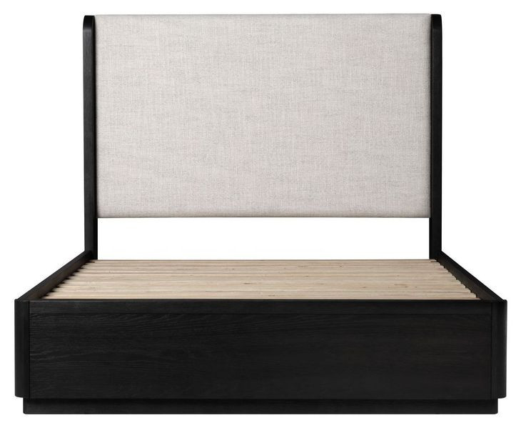 Modena Midnight Blue and Cream Full Upholstered Panel Bed