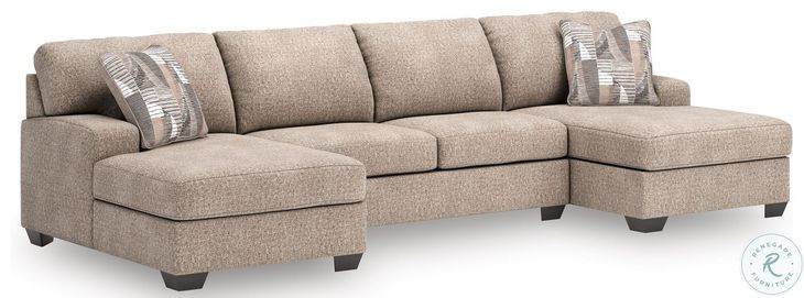 Seyler Lane Hemp 3 Piece Modular Double Chaise Sectional