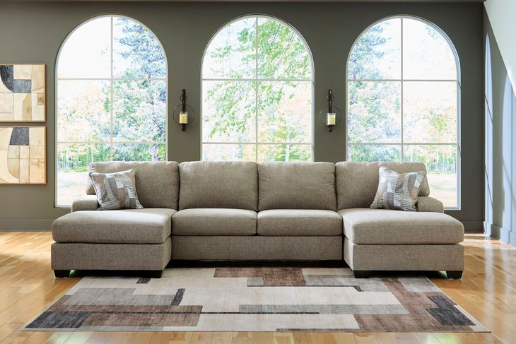Seyler Lane Hemp 3 Piece Modular Double Chaise Sectional with Sleeper