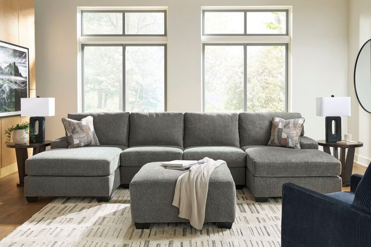 Revenna Greystone 3 Piece Modular Sleeper Sectional with Double Chaise