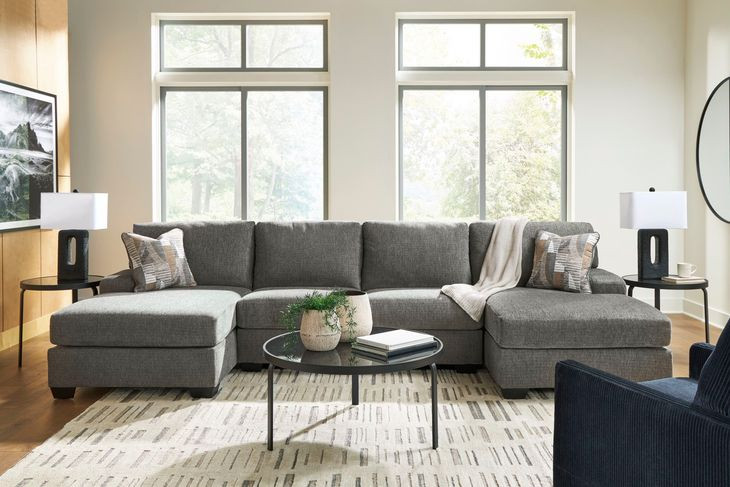 Revenna Greystone 3 Piece Modular Sectional with Double Chaise