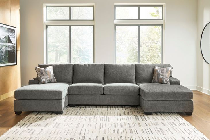 Revenna Greystone 3 Piece Modular Sectional with Double Chaise