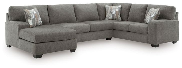 Revenna Greystone 3 Piece Modular Sectional with LAF Chaise