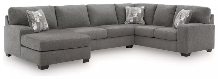 Revenna Greystone 3 Piece Modular Sectional with LAF Chaise