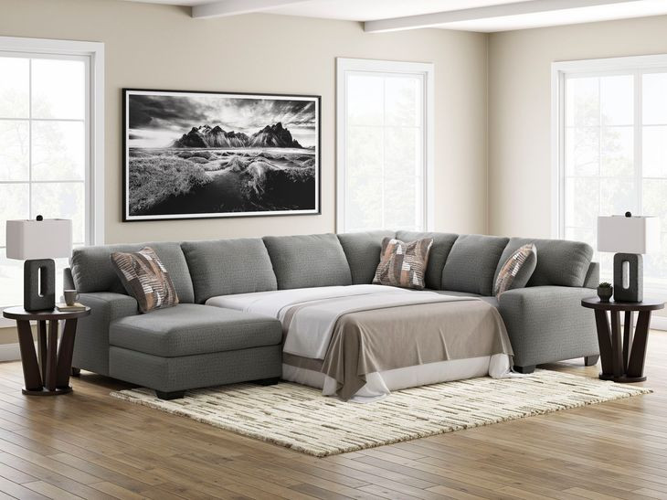 Revenna Greystone 3 Piece Modular Sleeper Sectional with LAF Chaise